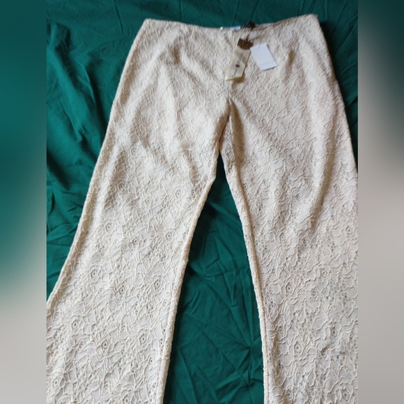 Ecru Lace Palazzo Pants ~ New with Tags! - Picture 3 of 11
